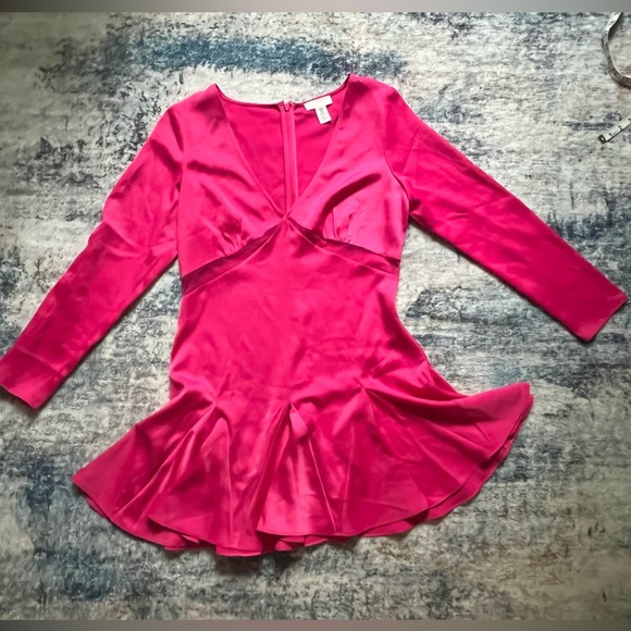 H&M Hot Pink Long Sleeve Barbie Dress - Picture 1 of 5